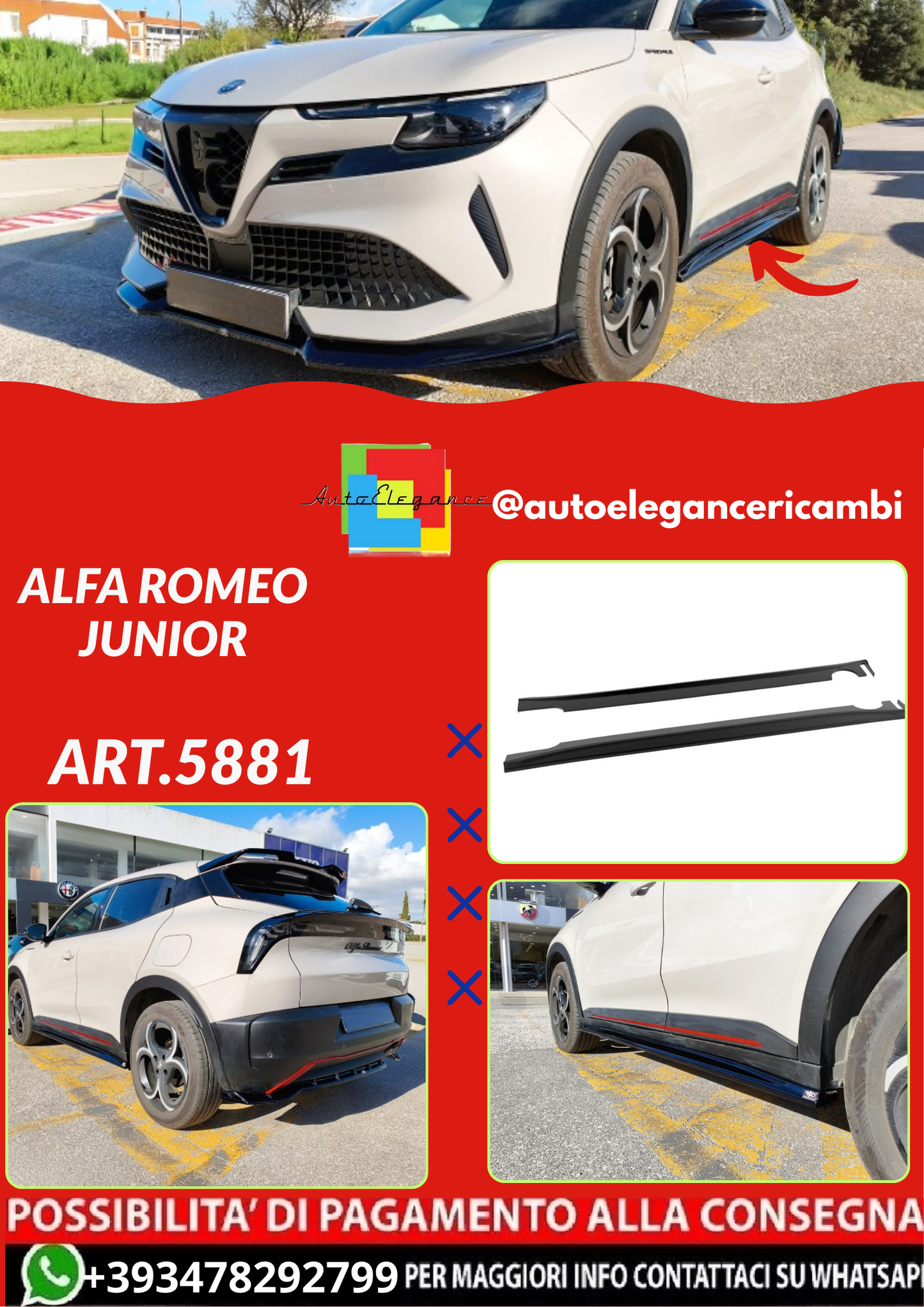 💕ART.5881 SOTTO MINIGONNE ALFA ROMEO JUNIOR 💕