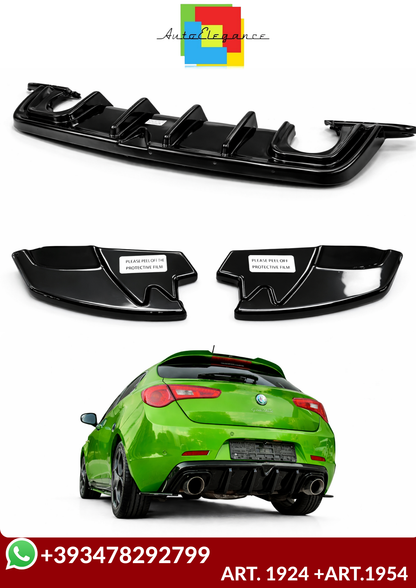 💕ART. 1924 +ART.1954 DIFFUSORE+ FLAPS ALFA ROEMO GIULIETTA NERO LUCIDO💕