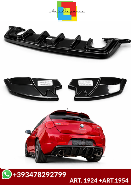 💕ART. 1924 +ART.1954 DIFFUSORE+ FLAPS ALFA ROEMO GIULIETTA NERO LUCIDO💕