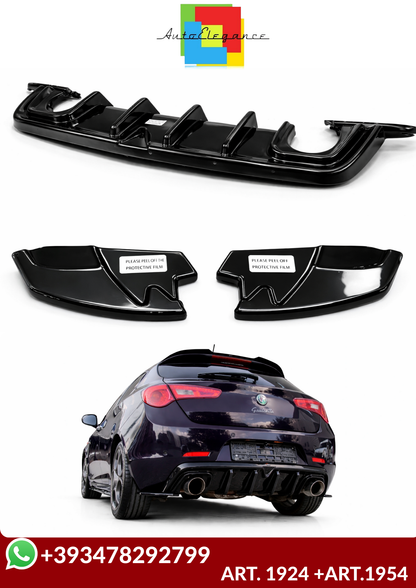 💕ART. 1924 +ART.1954 DIFFUSORE+ FLAPS ALFA ROEMO GIULIETTA NERO LUCIDO💕