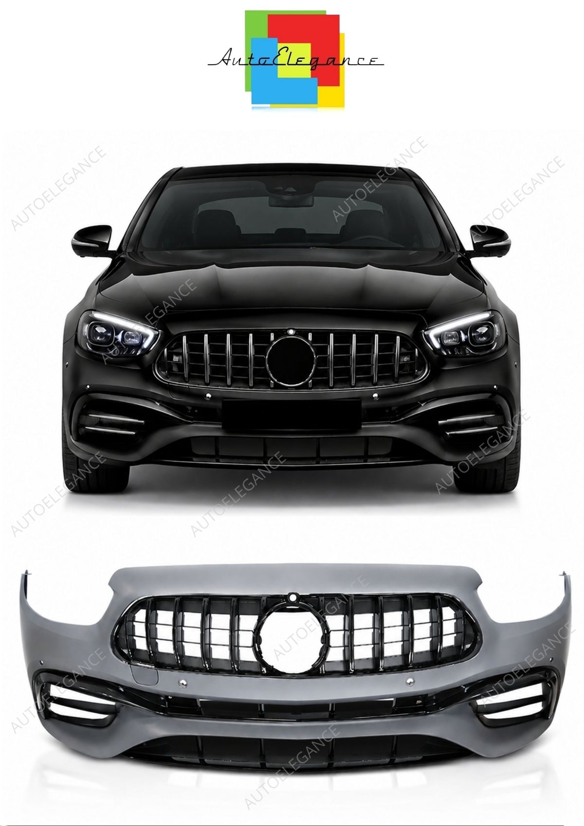 💕 Paraurti Anteriore Adatto per Mercedes Classe E W213 20-23 Sport PDC 💕