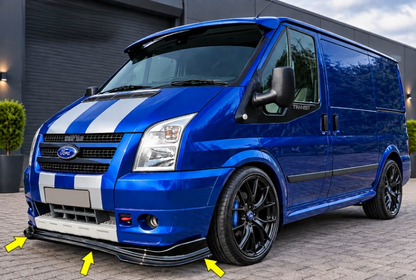 💕ART.10521 SPLITTER ADATTO PER FORD TRANSIT MK7 2006-2014 NERO LUCIDO 💕