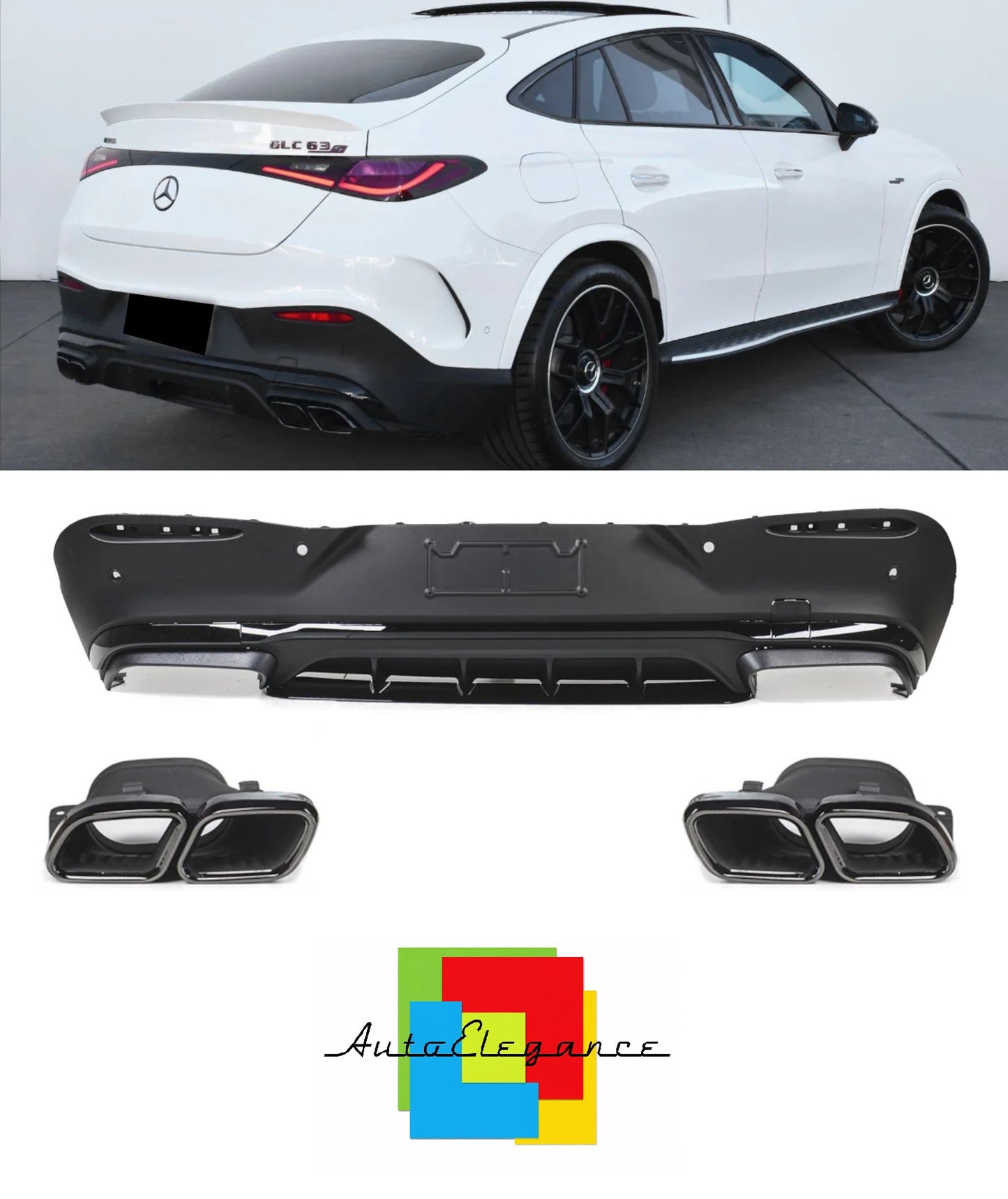 💕DIFFUSORI   MERCEDES CLE W236 AMG-LINE NERO LUCIDO 💕