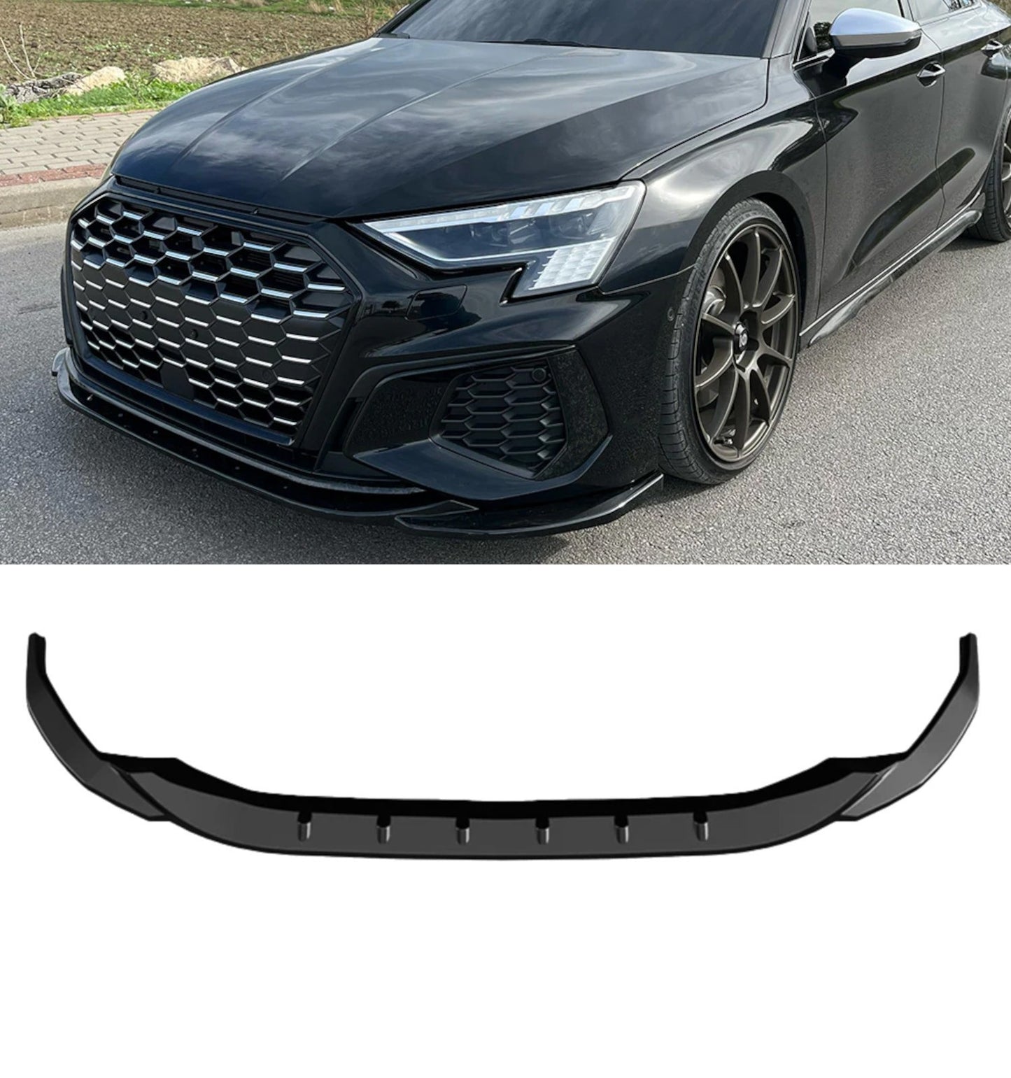 💕SPLITTER   AUDI A3 S-LINE S3 8Y   NERO  LUCIDO 💕