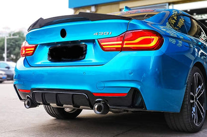 GLOSS BLACK DIFFUSER FOR BMW 4 F32 F33 F36 2013-2020 Coupe Cabrio Gran Coupe