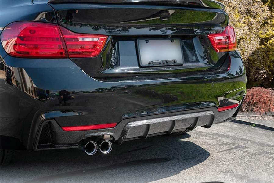 GLOSS BLACK DIFFUSER FOR BMW 4 F32 F33 F36 2013-2020 Coupe Cabrio Gran Coupe