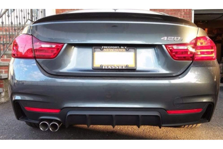 GLOSS BLACK DIFFUSER FOR BMW 4 F32 F33 F36 2013-2020 Coupe Cabrio Gran Coupe