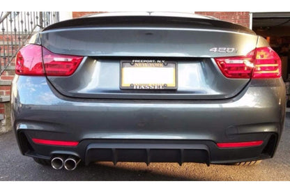 GLOSS BLACK DIFFUSER FOR BMW 4 F32 F33 F36 2013-2020 Coupe Cabrio Gran Coupe