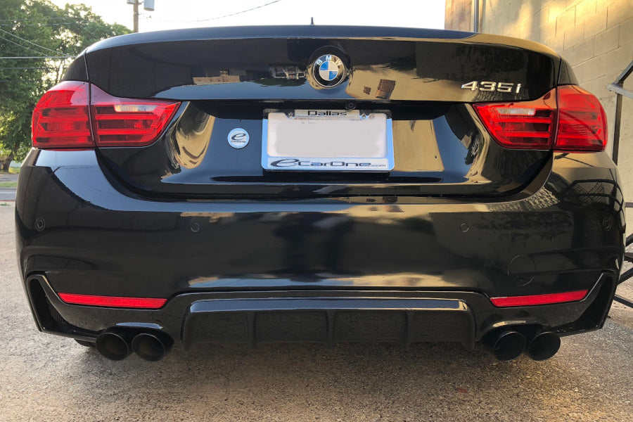 GLOSS BLACK DIFFUSER FOR BMW 4 F32 F33 F36 2013-2020 Coupe Cabrio Gran Coupe