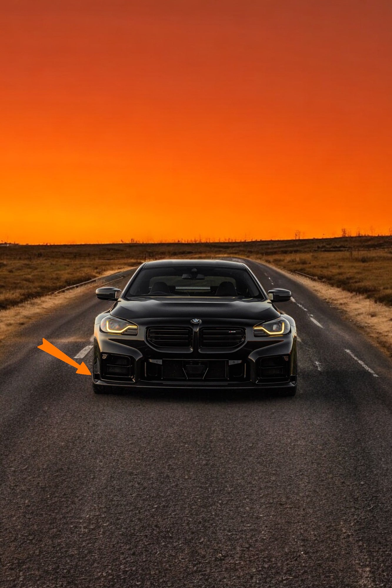 ✨Splitter compatibile con BMW M2 G87 2 porte nero lucido✨