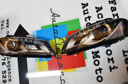 AUDI A3 8P 2008-2012 FARI ANTERIORI CON LUCE DIURNA LED + KIT LED INSTALLATO BIXENON
