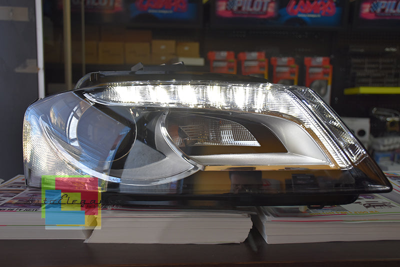 AUDI A3 8P 2008-2012 FARI ANTERIORI CON LUCE DIURNA LED + KIT LED INSTALLATO BIXENON