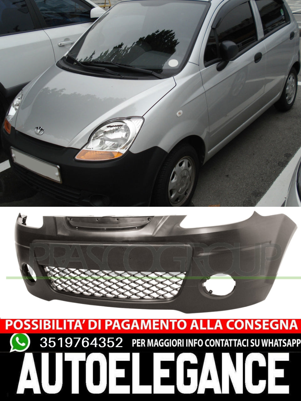 Paraurti Prasco per Daewoo SENZA PRIMER CON SEDE FENDI 96663588