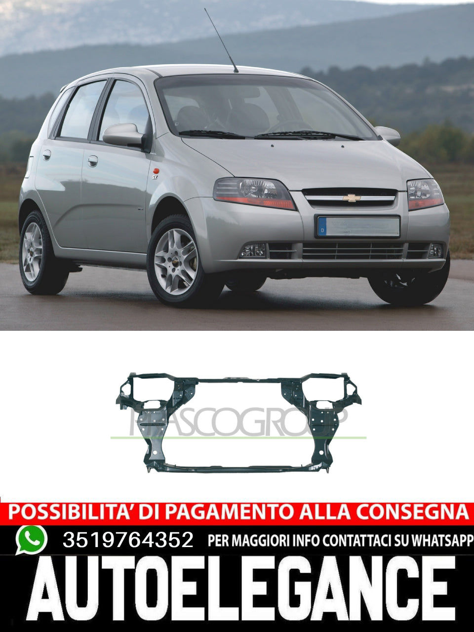 Pannellatura Anteriore COMPLETO Prasco per Daewoo 96457531