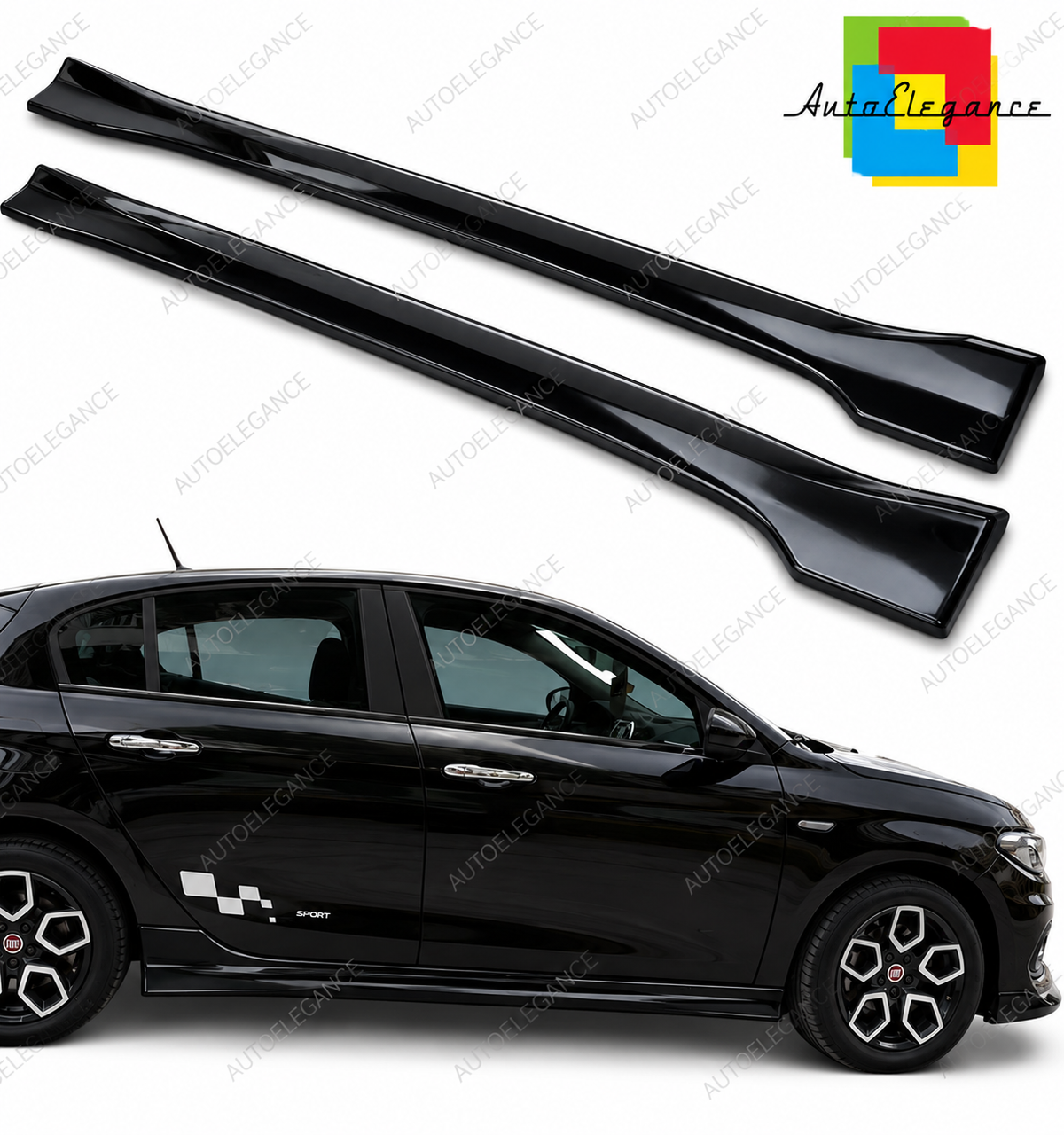 👉Minigonne Laterali sotto porta adatto per Fiat Tipo 2015-2020👈