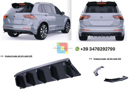💫Diffusore + Flaps adatto per VOLKSWAGEN TIGUAN MK2 R-LINE 2015-2020💫