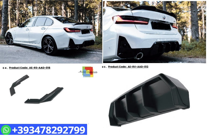 💫Diffusore + Flap Posteriori per BMW 3 Series G20 21 M-Pack Facelift 2022+💫