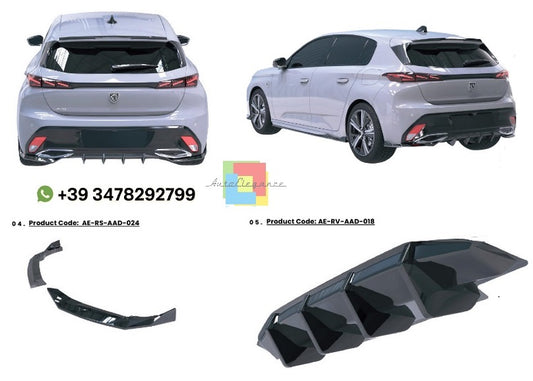 💫Diffusore + Flaps adatto per Peugeot 308 GT Hatchback MK3 2021💫