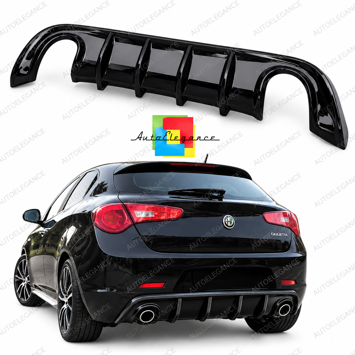 👉Diffusore posteriore adatto per Alfa Romeo Giulietta 1+1 opaco look sportivo👈