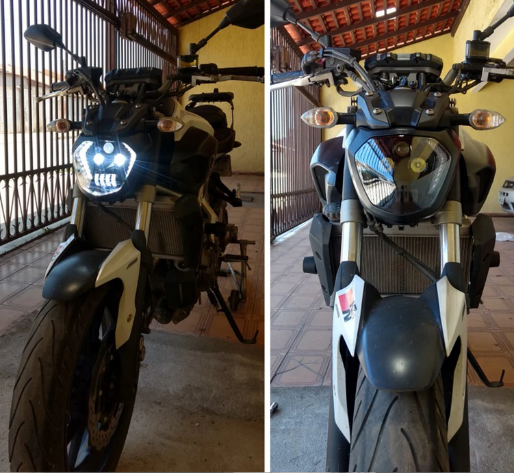 💕ART.7875 FARO MOTO FULL FULL LED YAMAHA MT07 Headlight FZ07 2014 -2017 DRL💕