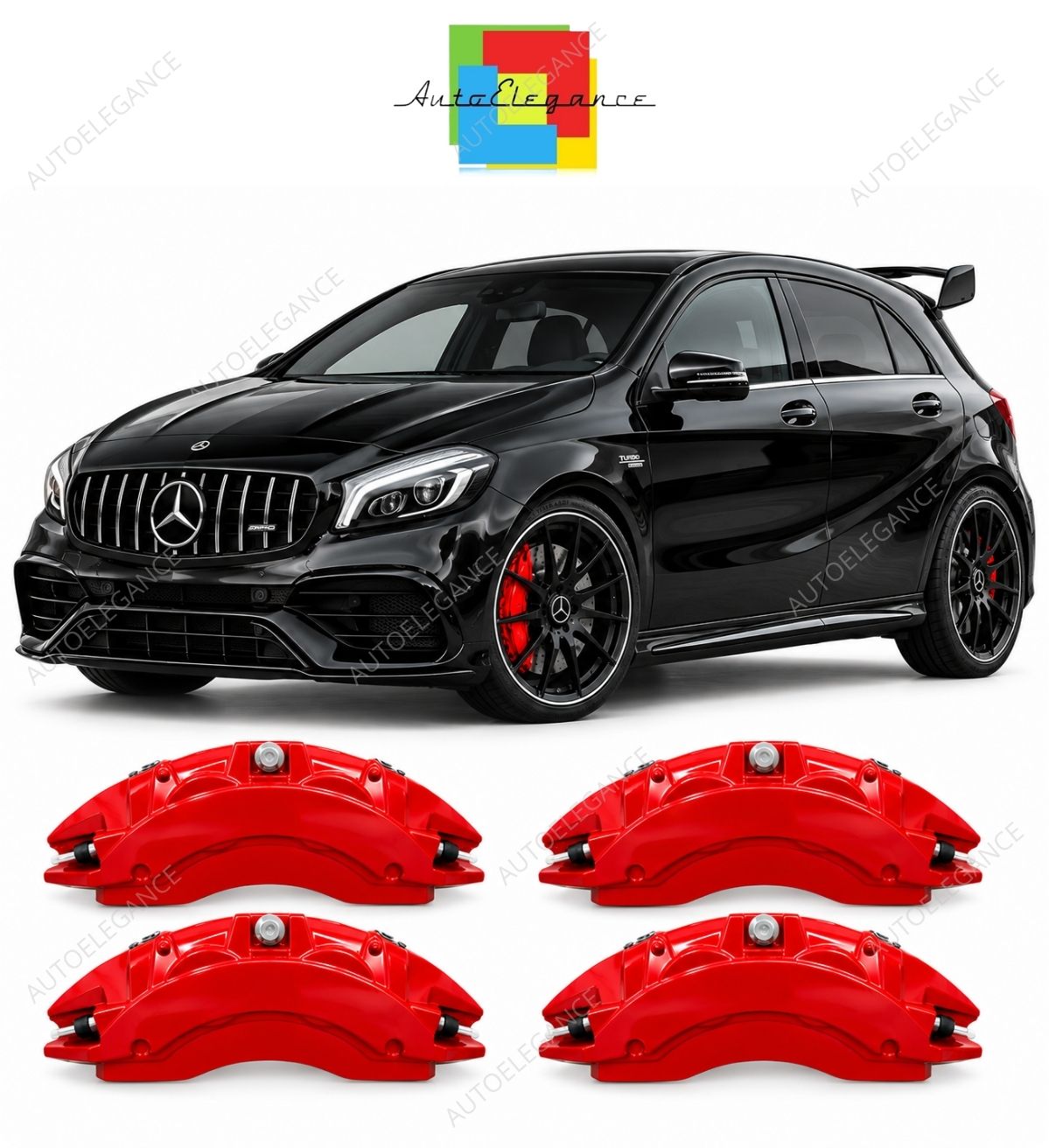 💕 Copri Pinze Freno Adatti per Mercedes Classe A W176 2016+ Alluminio 💕