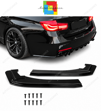 💕 Flaps Splitter Posteriori Adatti per BMW F30 F31 M-Pack Nero Lucido WR 💕