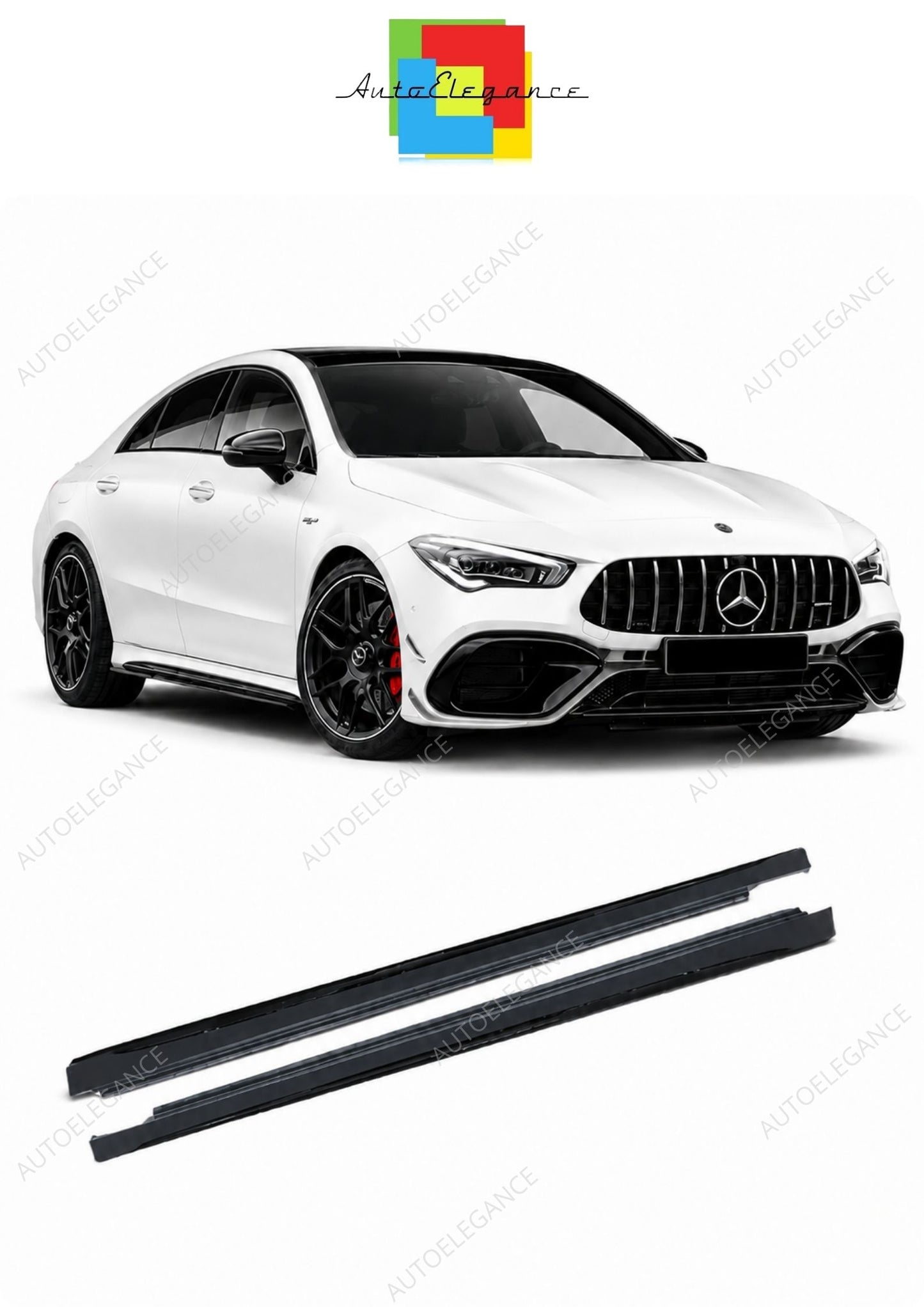 💕 Sotto Minigonne Adatte per Mercedes CLA W118 20-24 Look CLA45 💕