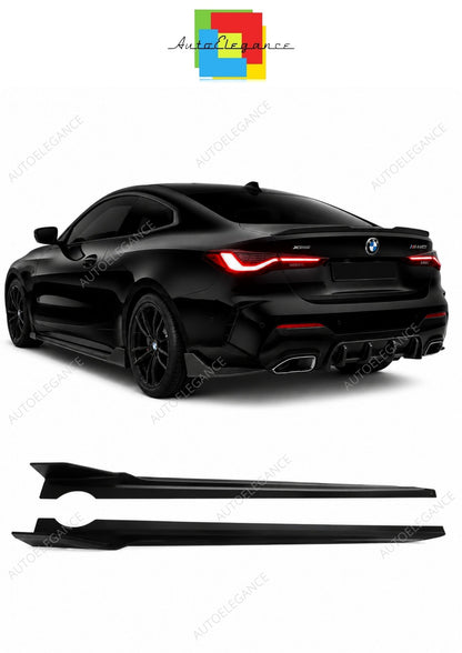 💕ESTENSIONI MINIGONNE BMW G22 20-24 LOOK M NERO LUCIDO💕