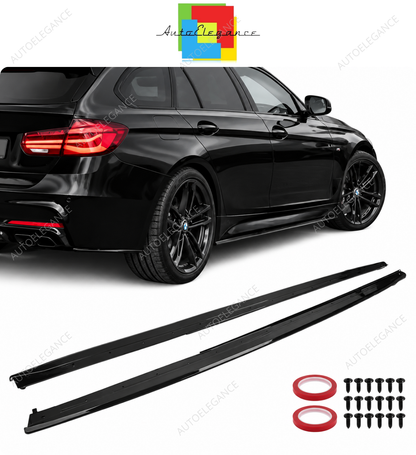 💕 Estensioni Minigonne Adatte per BMW F30 F31 11-18 Nero Lucido Performance 💕