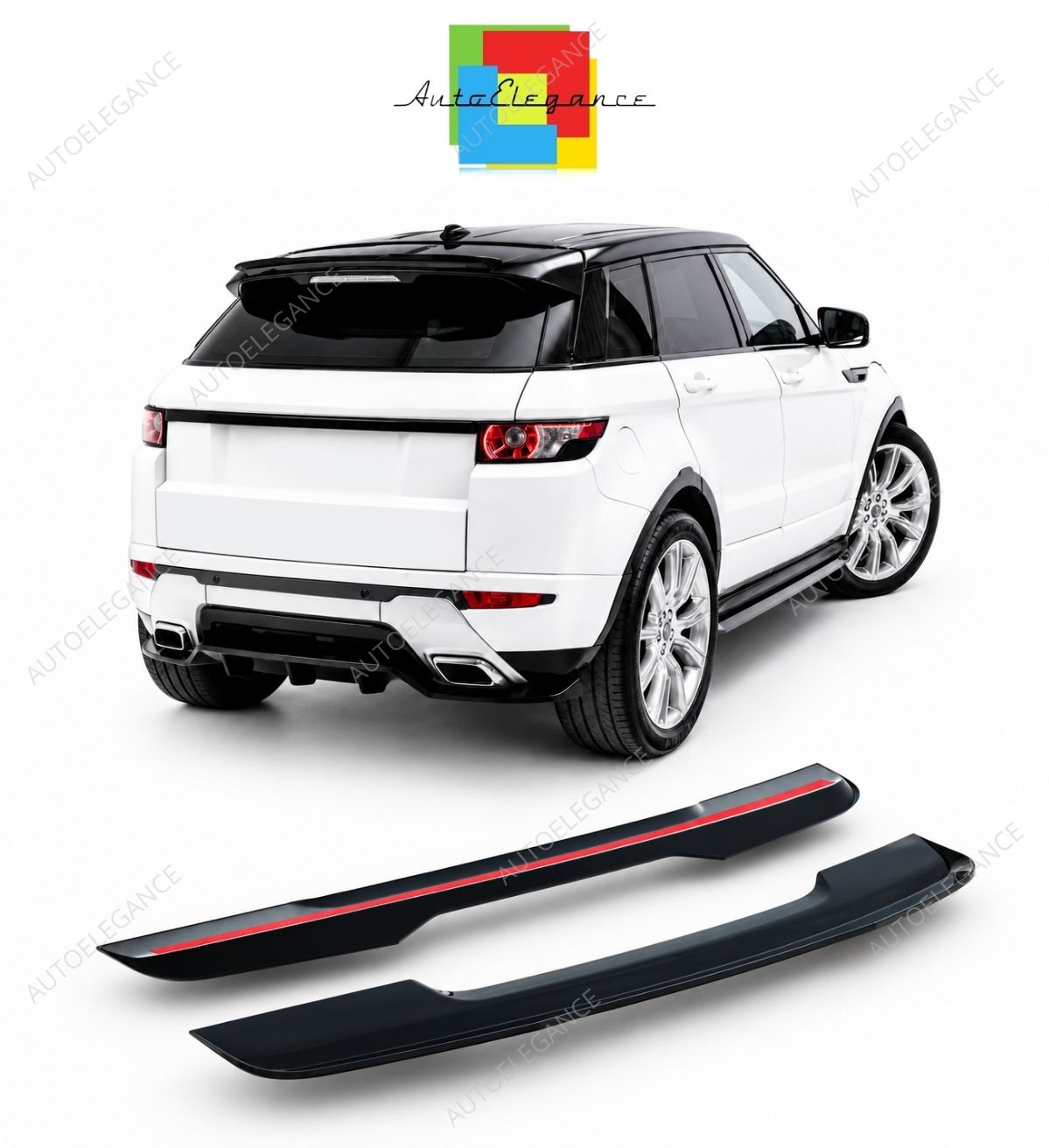 💕 Spoiler Cap Adatto per Range Rover Evoque Mk1 11-13 Nero Lucido 💕