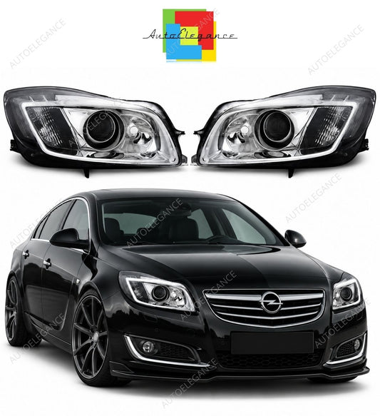 💕 Fari Anteriori Adatti per Opel Insignia 08-12 Chrome True DRL 💕