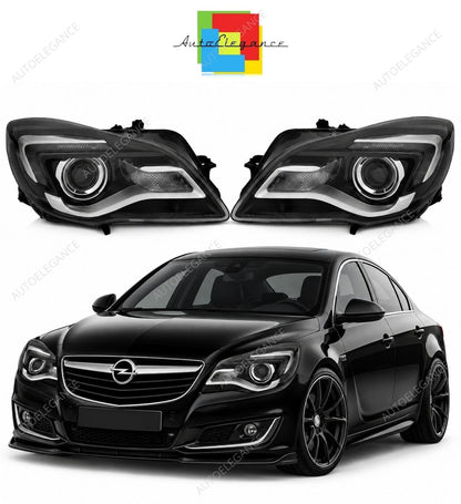 💕 Fari Anteriori Adatti per Opel Insignia 13-17 LED True DRL Neri 💕