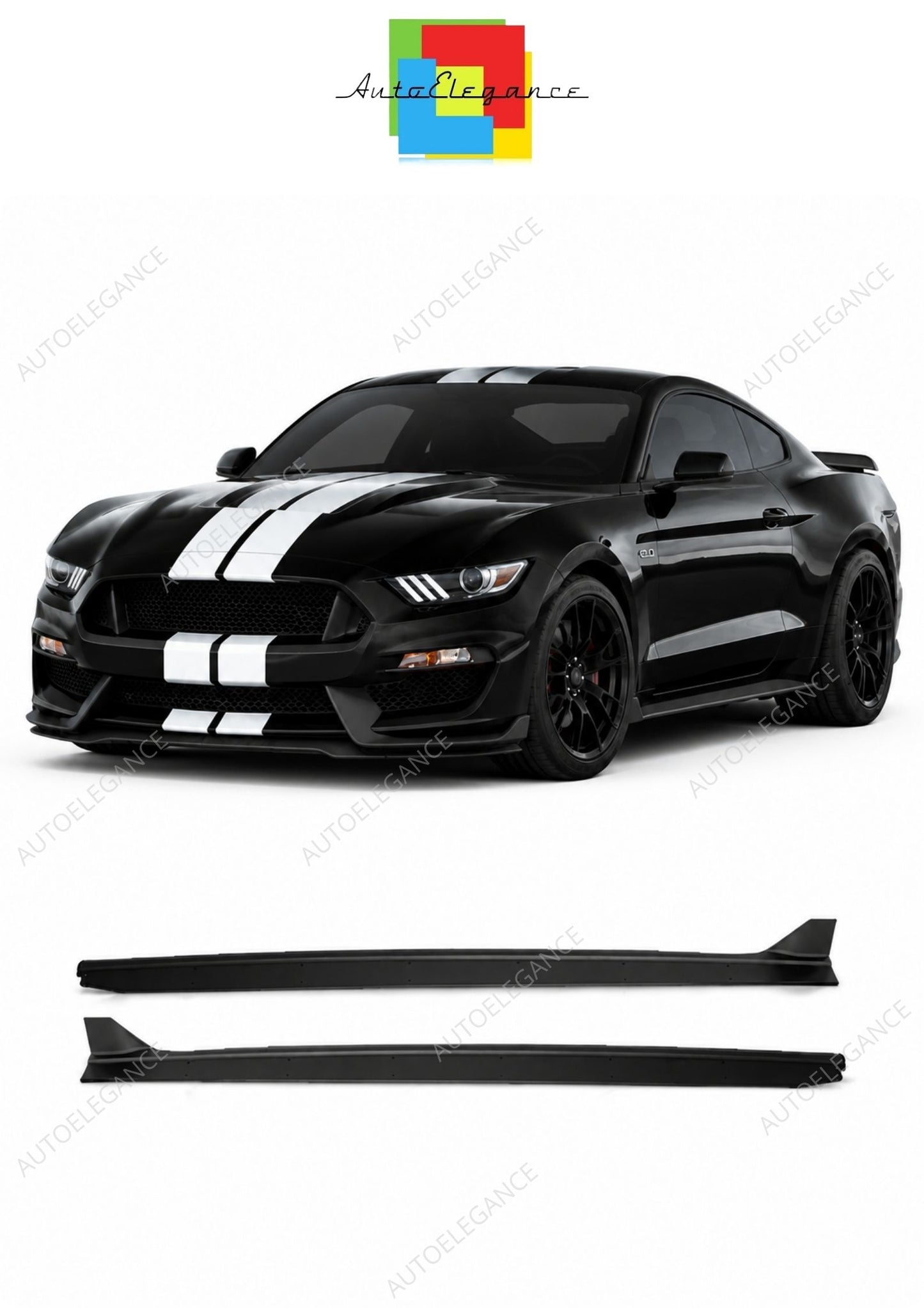 💕SOTTO MINIGONNE LATERALI FORD MUSTANG 15-23 LOOK GT350💕