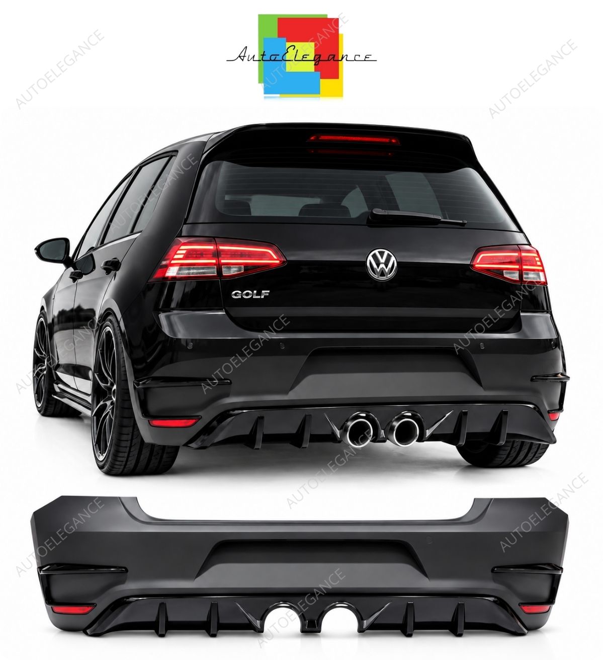 💕 Paraurti Posteriore Adatto per VW Golf 7 12-19 Hatchback 💕