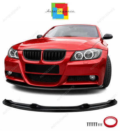 💕 Spoiler Anteriore Adatto per BMW E90 E91 05-08 Pacchetto M Nero Lucido 💕
