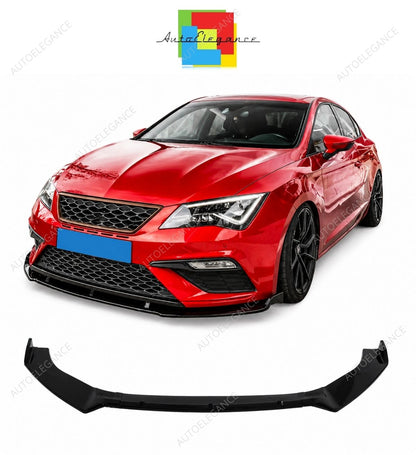 💕 Splitter Anteriore Adatto per Seat Leon MK3 17-20 Cupra ABS Nero 💕