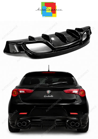 💕 ART.0405 DIFFUSORE ALFA ROMEO GIULIETTA LOOK QUADRIFOGLIO NERO LUCIDO💕