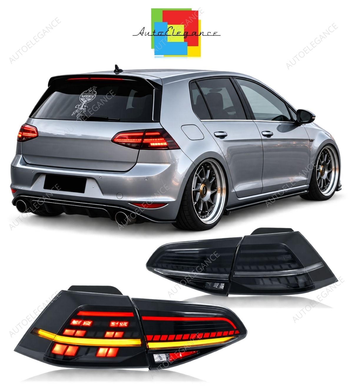 💕 Fanali Posteriori Adatti per VW Golf 7 13-20 LED Sequenziali 💕