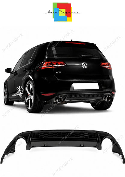 💕 Diffusore Posteriore Adatto per VW Golf 7 12-17 GTI Look Nero 💕