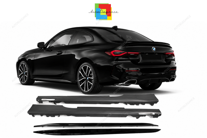 💕MINIGONNE LATERALI BMW G22 G23 20-24 LOOK M PERFORMANCE LUCE D'AMBIENTE💕