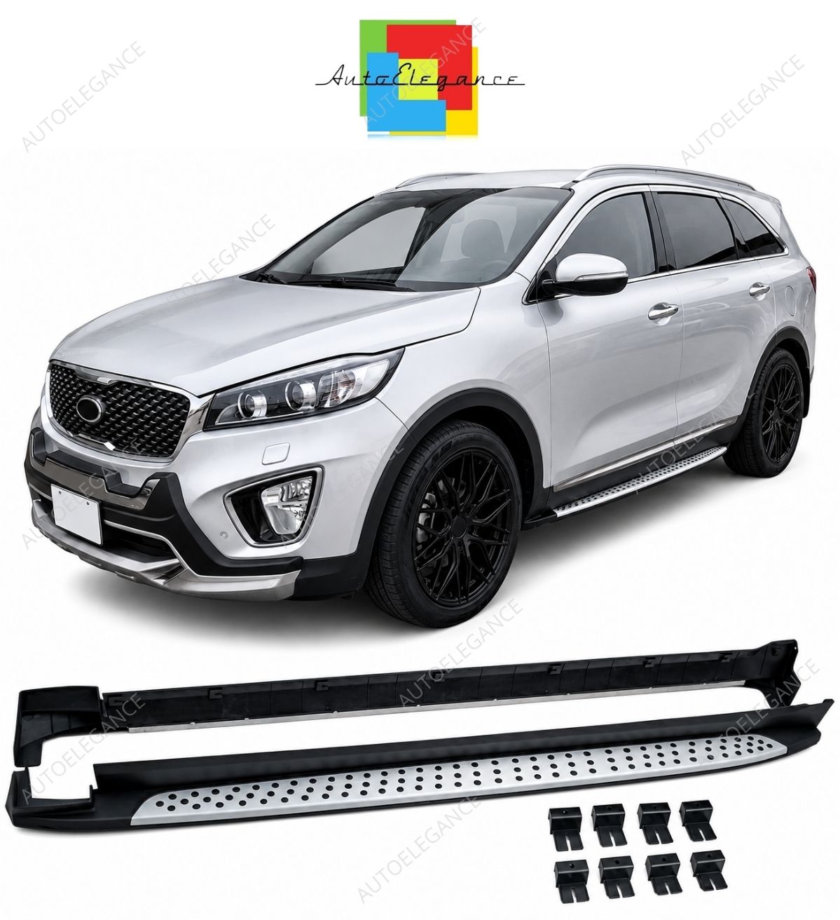 💕 Pedane Laterali Adatte per Kia Sorento III 15-20 Alluminio OE Look 💕