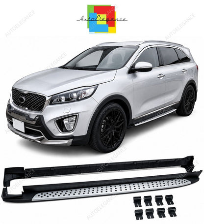 💕 Pedane Laterali Adatte per Kia Sorento III 15-20 Alluminio OE Look 💕