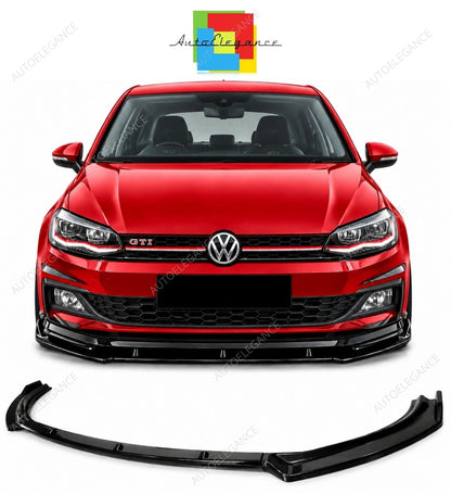 💕 Splitter Adatto per VW Polo AW1 17+ Look Standard EVO Nero Lucido 💕
