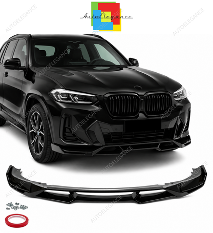 💕 Spoiler Lip Anteriore Adatto per BMW X3 G01 X4 G02 LCI 21-25 Nero Lucido 💕