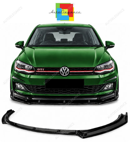 💕 Splitter Adatto per VW Polo AW1 17+ Look Standard EVO Nero Lucido 💕