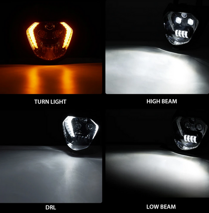 💕ART.7875 FARO MOTO FULL FULL LED YAMAHA MT07 Headlight FZ07 2014 -2017 DRL💕
