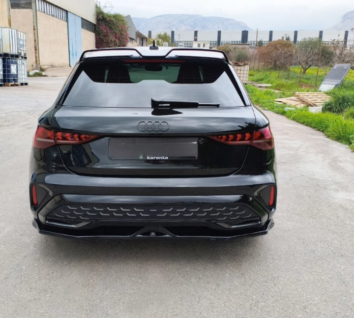 💕ART.9701  Splitter posteriore Audi A3 S-Line 8Y Faceback NERO LUCIDO💕