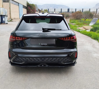 💕ART.9701  Splitter posteriore Audi A3 S-Line 8Y Faceback NERO LUCIDO💕