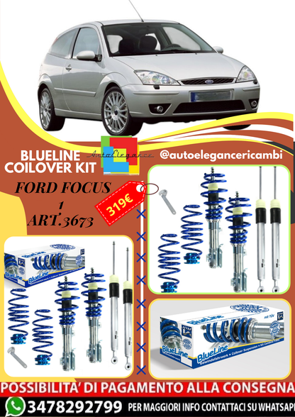 🎀Art.3673 Kit coilover sportivo BlueLine adatto per Ford Focus 1🎀