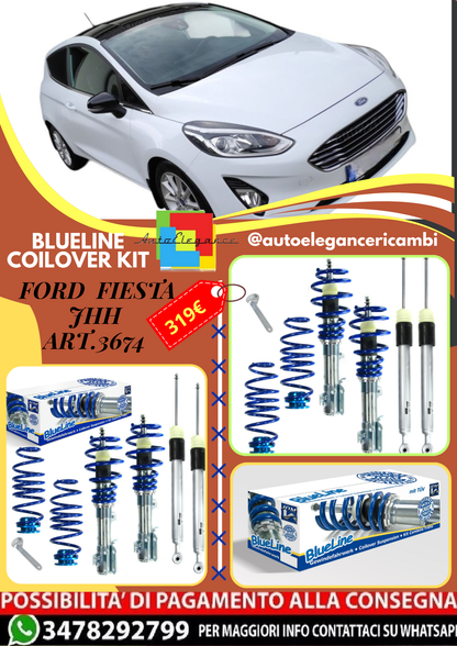 🎀Art.3674 Kit coilover sportivo BlueLine adatto per Fiesta JHH🎀